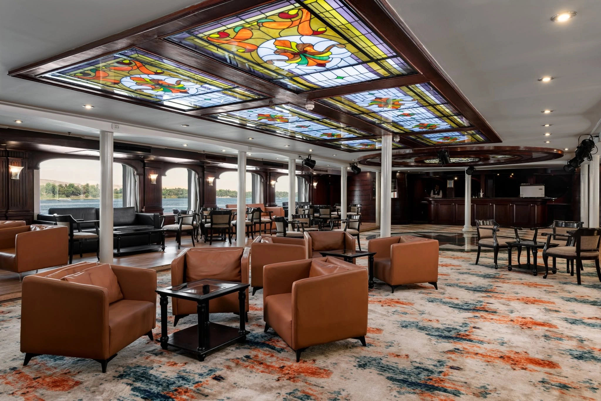 Lounge aboard the MS Nile Bride Nile Cruise Nile cruise